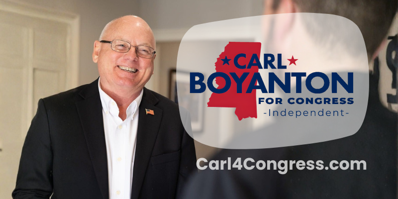 Carl Boyanton running for congress as an independent
